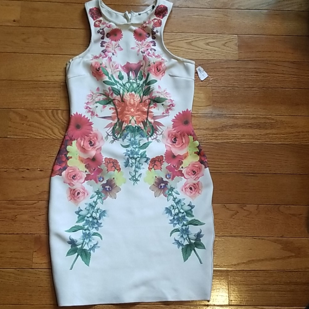 Floral lycra stretch dress